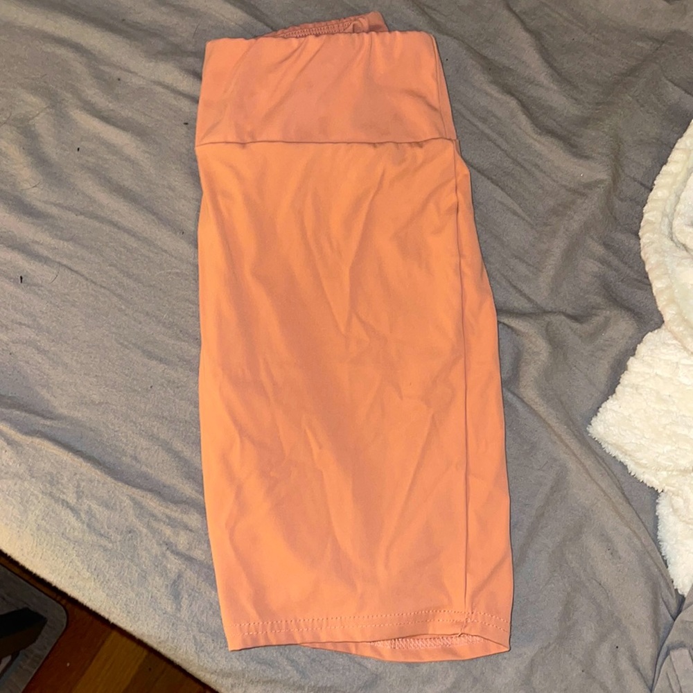 Beige Biker Shorts